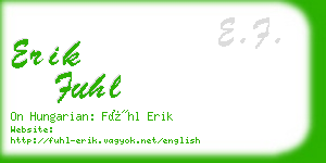 erik fuhl business card